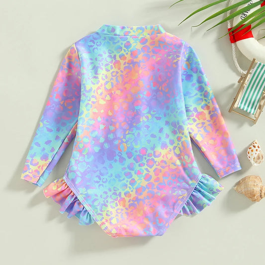 Tregren Toddler Girls Fish Scale Print Swimsuit