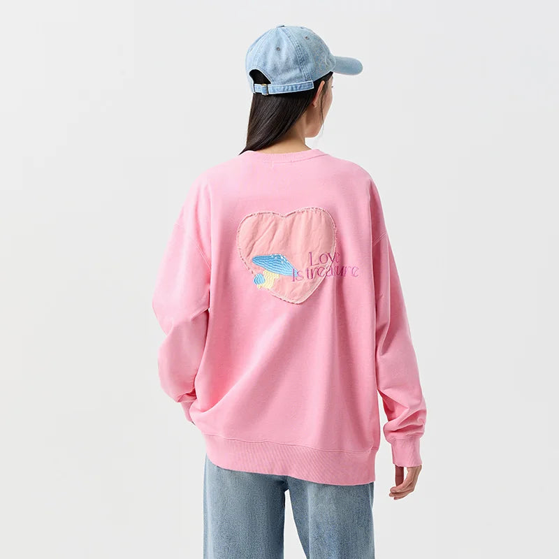 Semir 2024 Women's Mid-Length Embroidered Sweatshirt