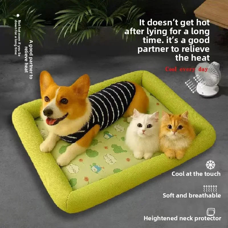 Cooling Puppy Bed - Perfect Summer Accessory for Small to Large Dogs and Fluffy Cats