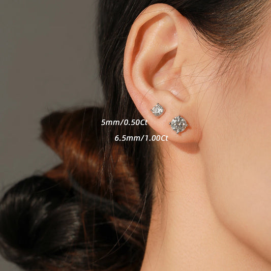 MODIAN Moissanite Lab Diamond Stud Earrings for Women
