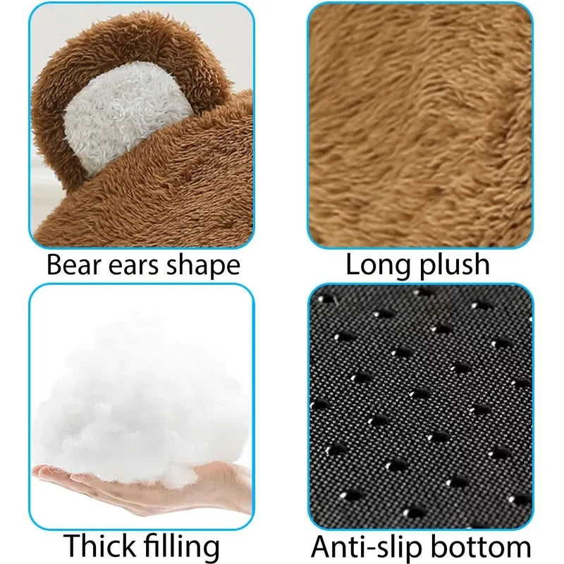 Cozy Brown Cat Bed - Plush Lounger for Kittens and Small Dogs