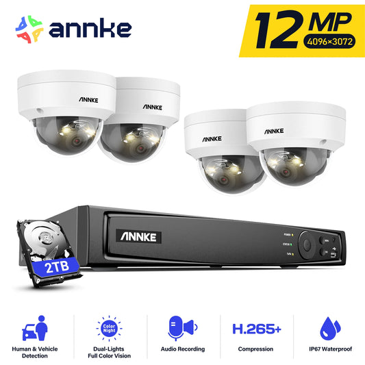 ANNKE H1200 12MP Dual Light Outdoor Surveillance Camera System