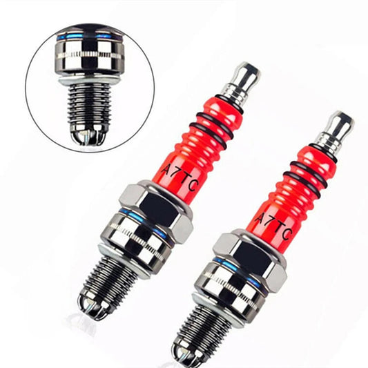 Racing 3 Electrode 10mm Spark Plug A7TC for GY6 50CC to 150CC ATV, Scooter, and Motorcycle Accessories
