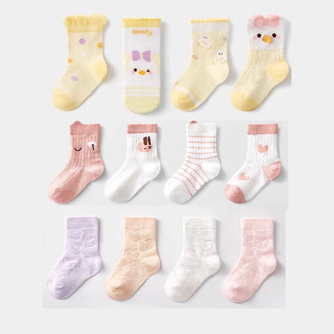 AIBEDILA Kids Soft Cotton Socks – 4 Pairs