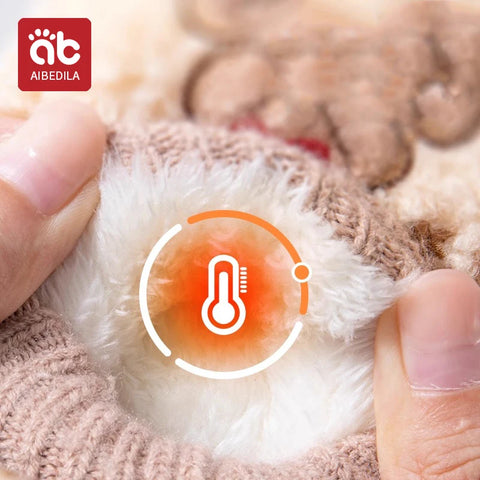 AIBEDILA Winter Kinder Dikke Warme Pantoffels