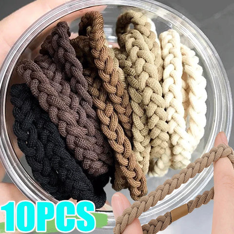 High Elasticity Solid Color Hair Bands for Women and Girls - 1-10PCS