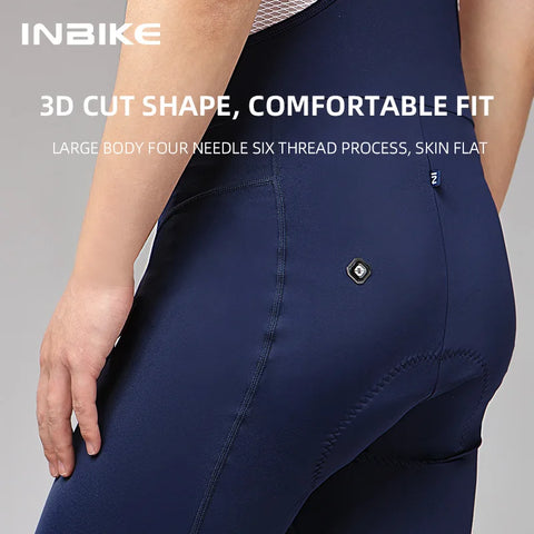 INBIKE Men's MTB Cycling Bib Shorts - Professional Bicycle Shorts for Road & Mountain Biking