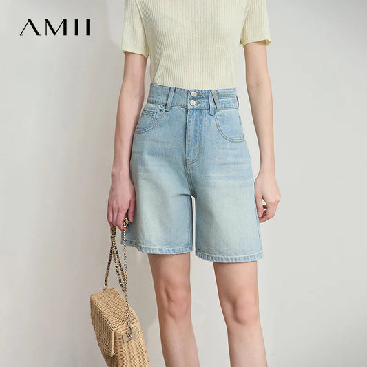 Amii Women's Distressed Denim Shorts - Summer 2025