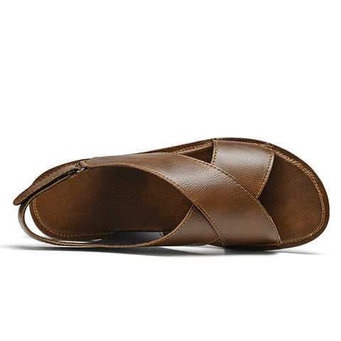 Herrensandalen aus echtem Leder für den Sommer