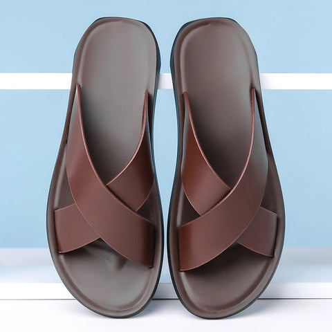 Men's Leather Summer Walking Sandals