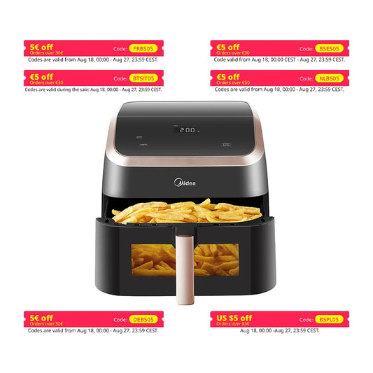 Midea XXL Air Fryer 9 L, 8-in-1