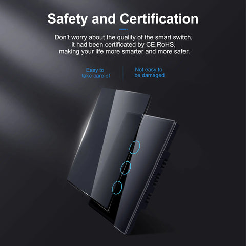 GIRIER Smart Wifi Touch Switch - No Neutral Wire Required