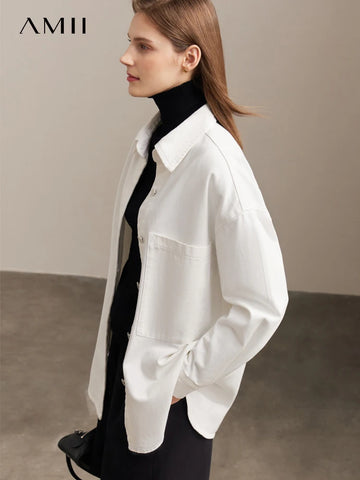 AMII Minimalism Jean Jackets for Women
