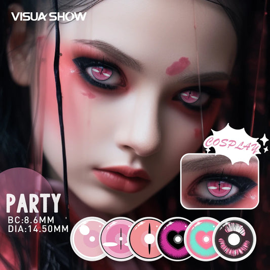 VISUASHOW Anime Cosplay Color Contact Lenses