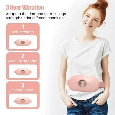 Portable Heating Pad for Menstrual Pain Relief - Self Massage Heated Belt
