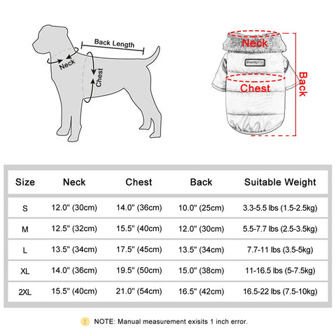 Cozy Winter Pet Jacket for Small to Medium Dogs – Stylish and Warm Puppy Coat with Fur Collar