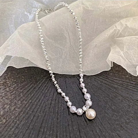 New Fashion Pearl Droplet Necklace for Women - Minimalist Design String Bead Collarbone Chain Wedding Jewelry Gifts