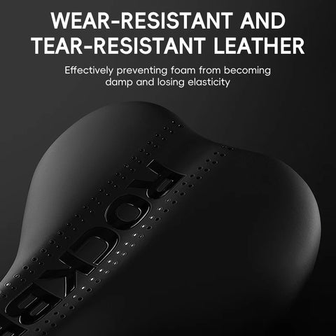 ROCKBROS Comfortable Cycling Saddle – Shock Absorption & Wear-Resistant PU Leather Cushion