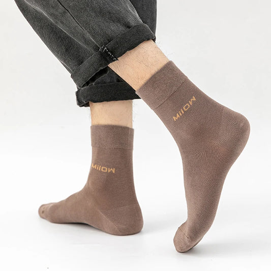 MiiOW 5 Pairs Men's Soft Cotton Socks