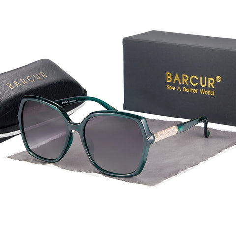 BARCUR Gradient Polarized Zonnebril – UV400 Modieuze Zonnebrillen voor Dames