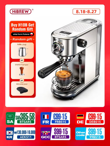 HiBREW 20Bar Semi Automatic Espresso Machine