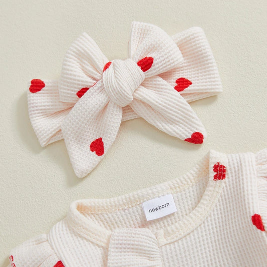 Tregren Newborn Baby Girl Valentine's Day Jumpsuit