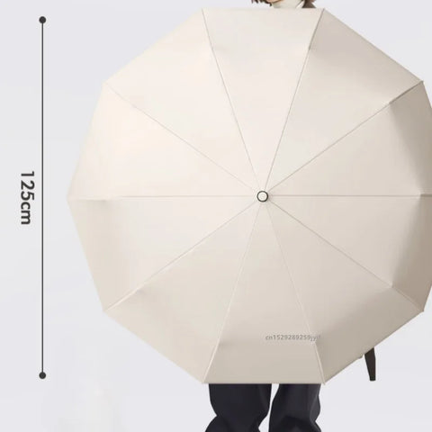 Extra Large Reinforced Umbrella - Wind and Rain Resistant, UV Blocking, Fully Automatic Parasol