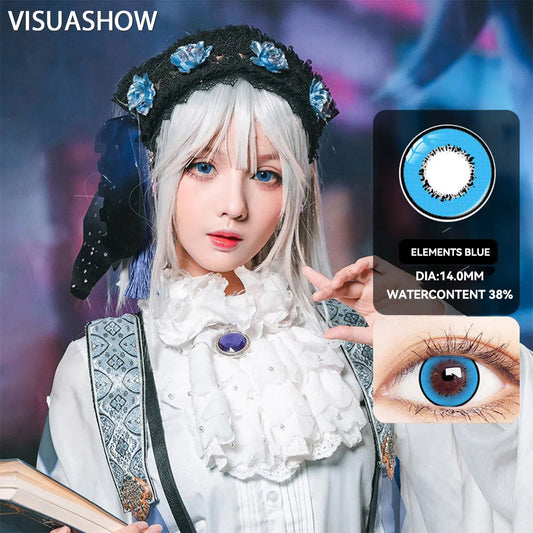 VISUASHOW Elements Blue Yearly Cosplay Contacts
