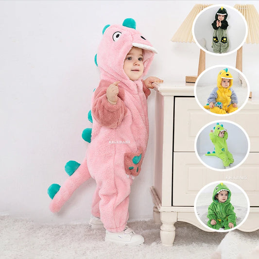 Lovely Dinosaur Newborn Baby Girl Jumpsuit