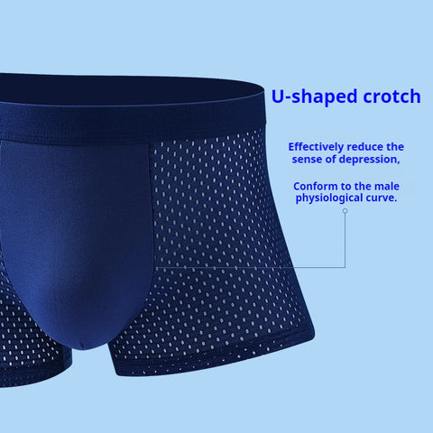 4 stuks ademende mesh herenondergoedboxers