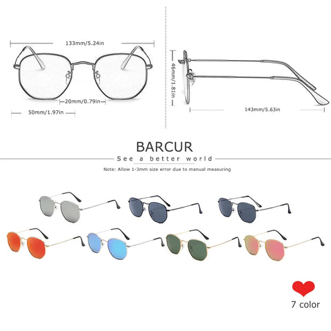 BARCUR Klassieke Vierkante Gepolariseerde Zonnebril – Lichtgewicht UV400 Unisex Bril