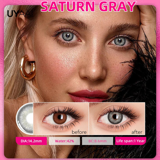 UYAAI Blue Grey Colored Contacts