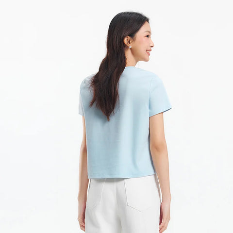Semir dames cropped T-shirt met korte mouwen