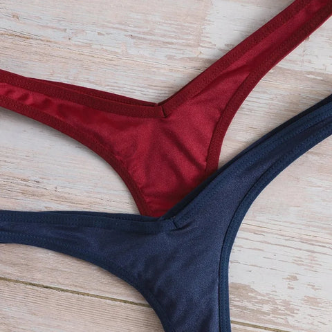 Seamless Nylon Thong Panties for Women - Soft Silk Tangas