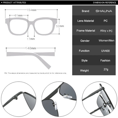 SHAUNA Retro Metal Polygon Square Zonnebril – Champagne UV400 Unisex Zonnebrillen