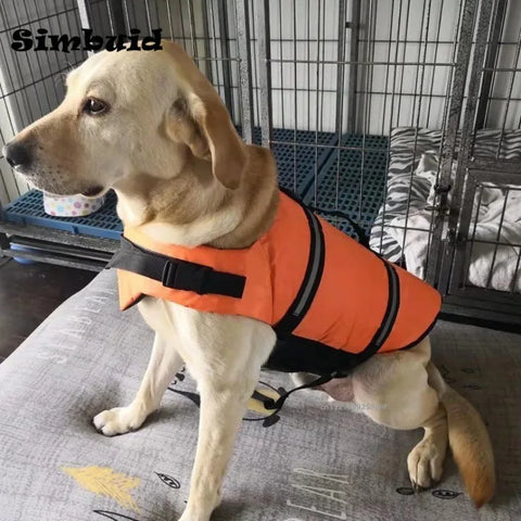 Dog Life Jacket for Large Dogs - Reflective Adjustable Safety Vest for Swimming, Surfing, and Sailing