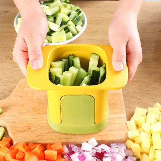 Multifunctionele komkommer-aardappelsnijder - handmatige druk-uiensnijder en groentesnijder 