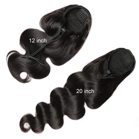 Body Wave Drawstring Paardenstaart - 100% Echt Mensenhaar