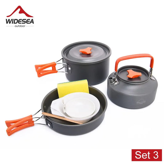 Widesea Camping Tableware Outdoor Cookware Set - Essential Gear for Hiking, Picnics, and Travel