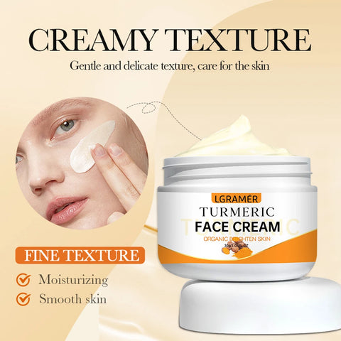 Turmeric Whitening Face Cream - Youthful Skin, Wrinkle Removal, and Brightening Moisturizer