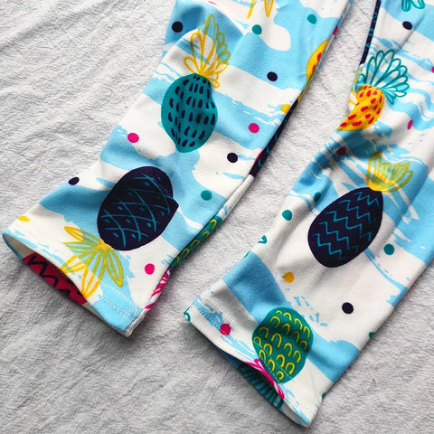 Cute Flower Print Girls Leggings