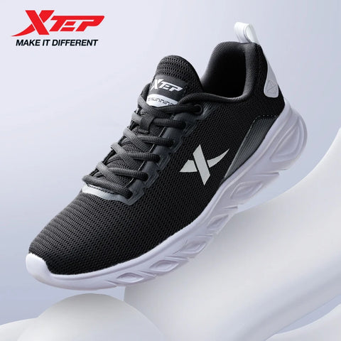 Xtep Men's Running Shoes – Breathable Mesh & Shock Absorption Sports Sneakers