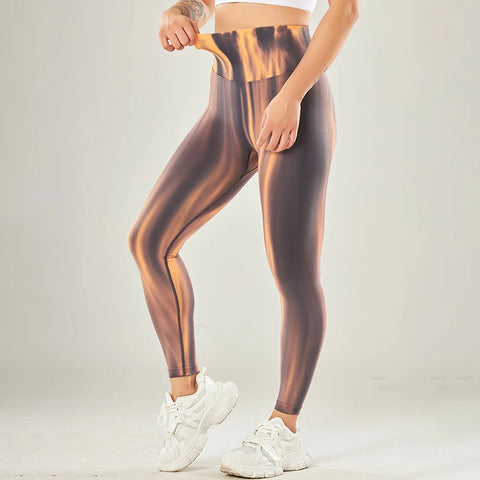 SOISOU Tie-dye naadloze leggings voor dames - Stijlvol comfort voor elke training