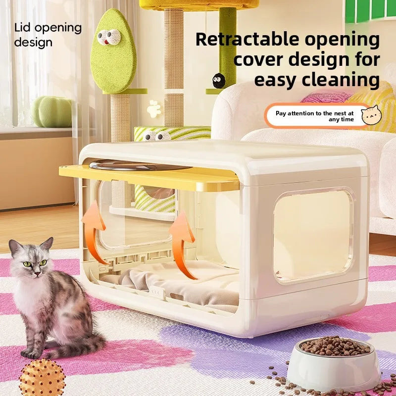 Cat House Summer Cool House for Pets - Indoor Semi-enclosed Cat Villa