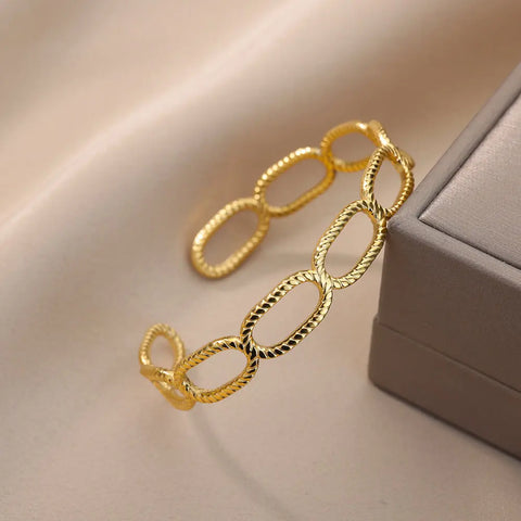 Vintage Snake Bangle Bracelet for Women - Stainless Steel Animal Aesthetic Jewelry