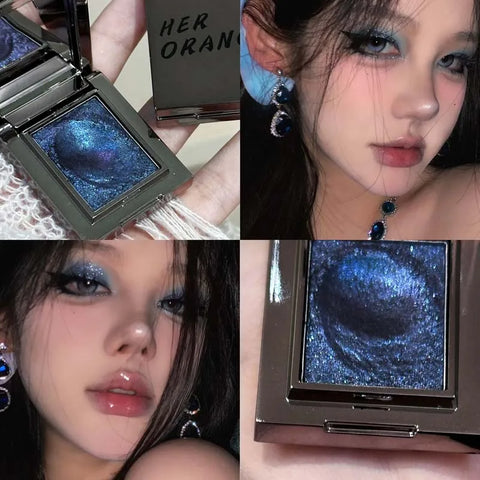 Metallic Glitter Eyeshadow Cream - Ice Purple Pearlescent Palette