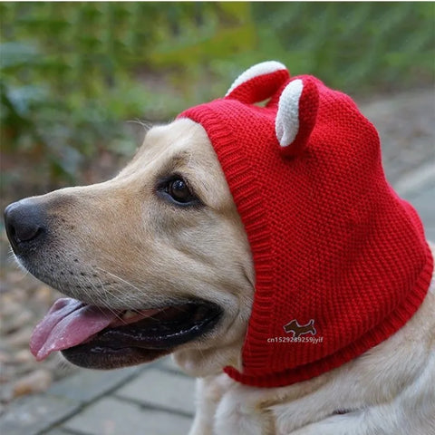 Winter Warm Dog Hat Ear Muffs - Noise Protection & Windproof Ears Covers for Small and Medium Puppies