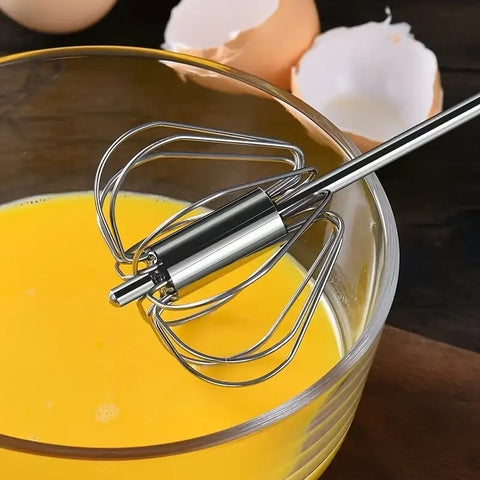 Semi-automatische eierklopper - Handmatige handmixer van roestvrij staal 304