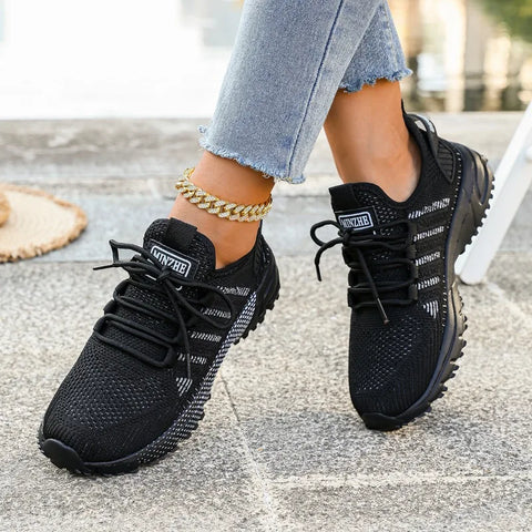 Trendy dames casual hardloop- en wandelsneakers 