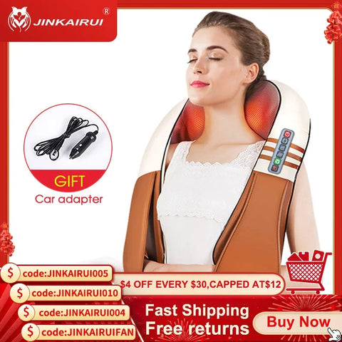 JinKaiRui U Shape Shiatsu Massager with Gift Box